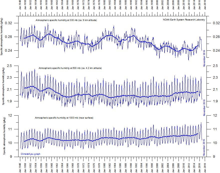 NOAA ESRL AtmospericSpecificHumidity GlobalMonthlyTempSince1948 With37monthRunningAverage.gif