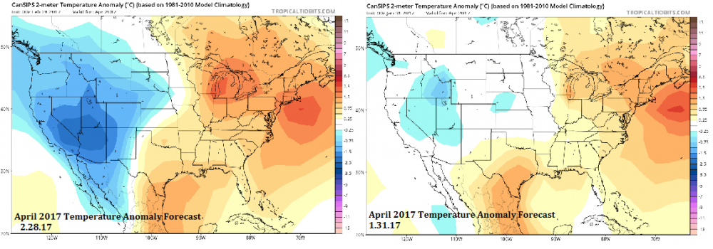 April 2017 US Temperature Anomaly Trend (Feb 28 v Jan 31).png