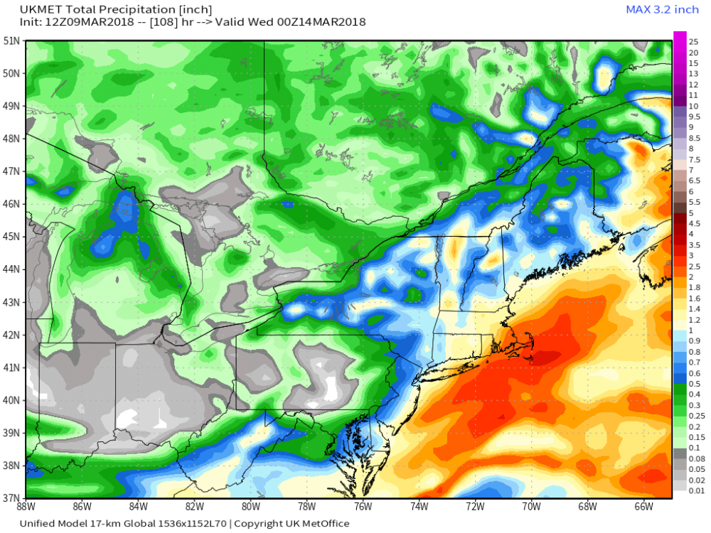 UKMET 17 km Northeast US Total Precipitation 108.png