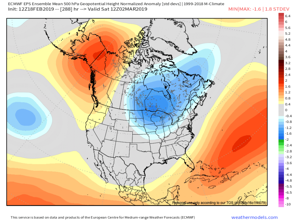 14-km EPS Global North America 500 hPa Z Norm Anom (no) 288.png