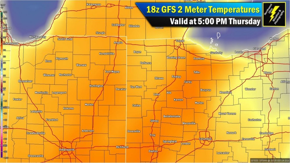 18z GFS 2 Meter Temperatures Valid 5 PM Thursday.JPG