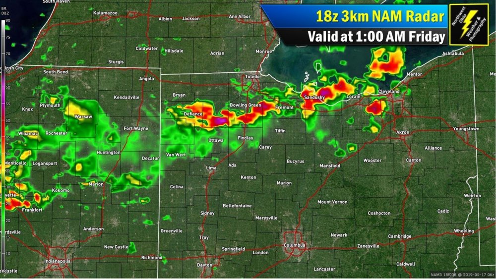 18z 3km Simulated Radar Valid 06z Friday.JPG