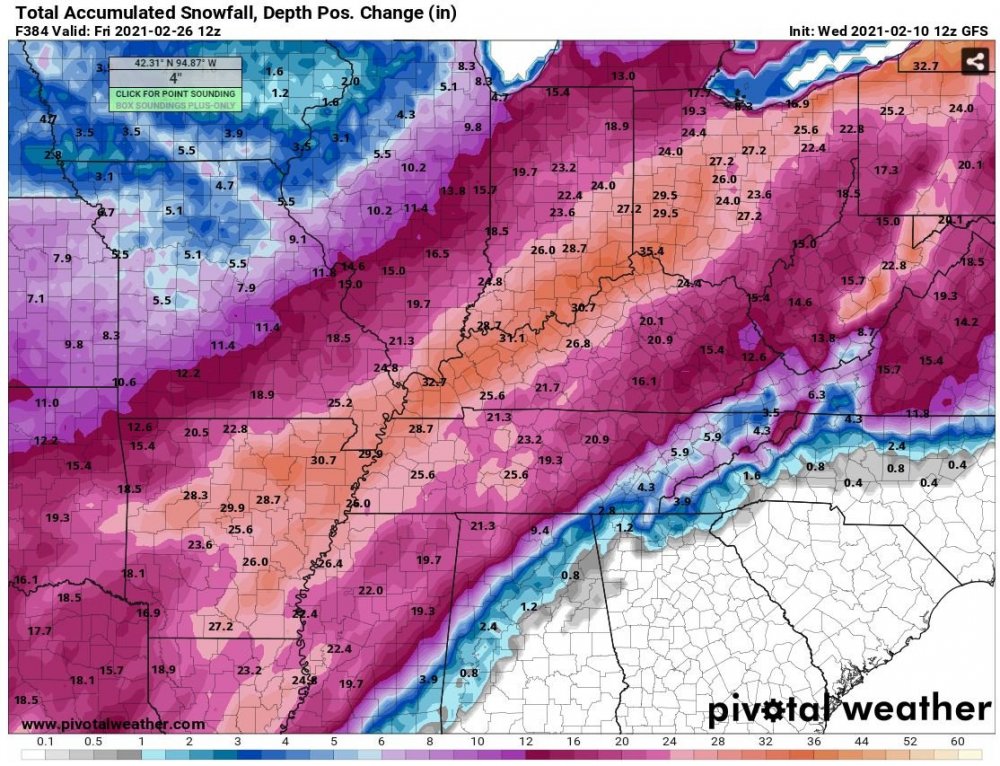 12Z GFS 16 Day Super Eye Candy Snowfall SW Ohio Feb 10-26 2021.JPG