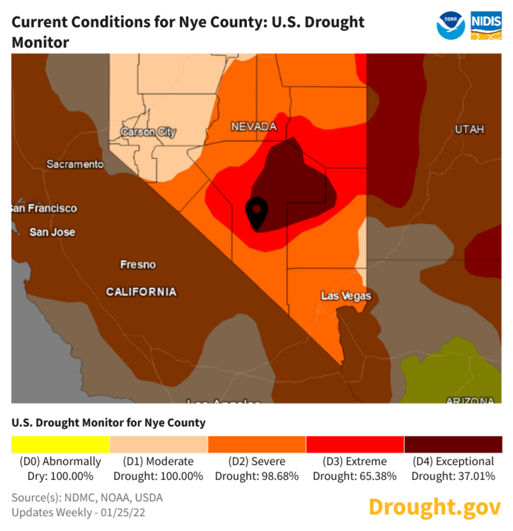 current-conditions-for-nye-county -nevada-as-of-jan252022-u.s.-drought-monitor-01-31-2022.png