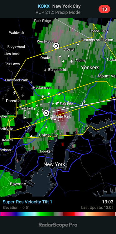 KOKX - Super-Res Velocity Tilt 1, 13_03.png