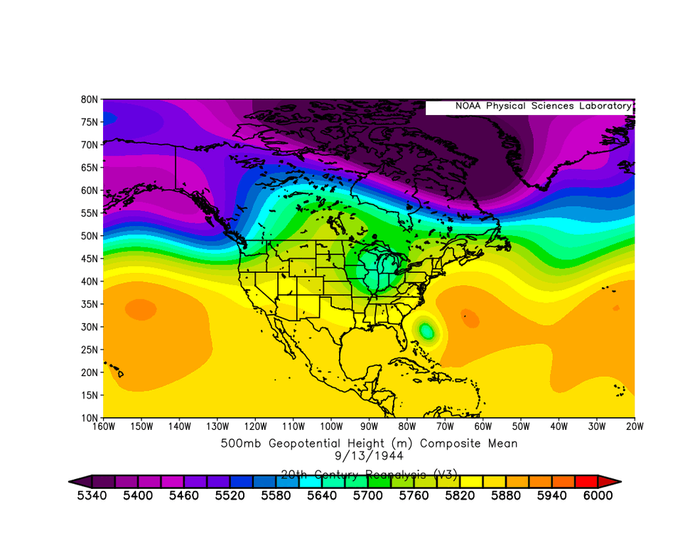 1944 Great Atl Hurricane - 500 mb height 13 Sep 1944 .gif